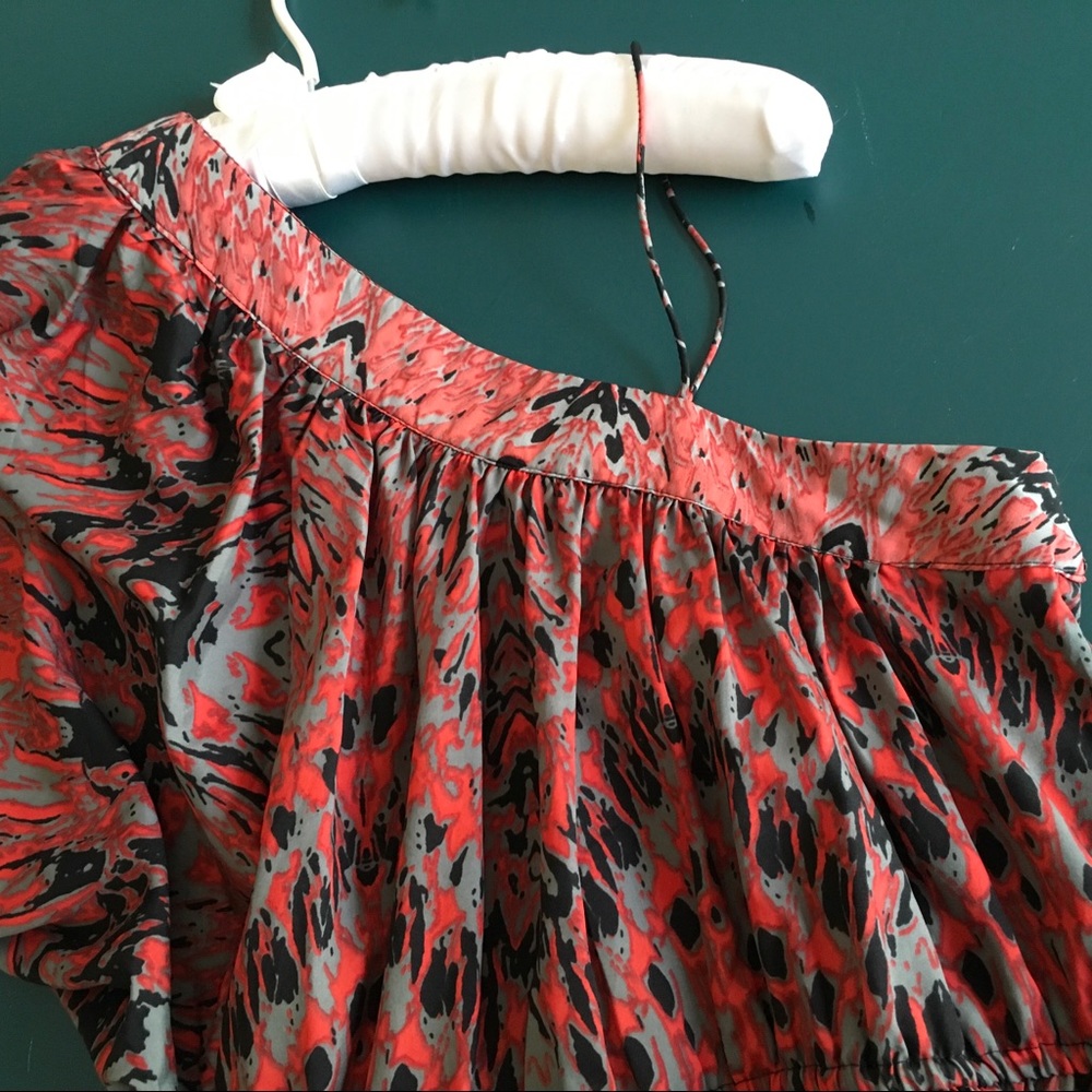 New Angie one shoulder dress sz S soft cinched - Picture 6 of 8